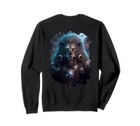 Backprint Leo épico el Signo Zodiacal de la Fuerza Sudadera