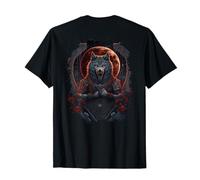 Backprint Lobo épico el Poder y la Belleza. Camiseta