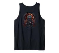 Backprint Lobo épico el Poder y la Belleza. Camiseta sin Mangas