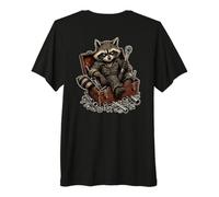 Backprint Mapache Mecánico Sucio Camiseta Premium