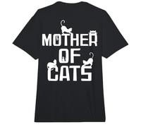 Backprint Mother of Cats - Divertidos Gatos y Gatitos Comfort Colors Adult Heavyweight T-Shirt