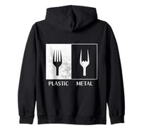 Backprint plastico heavy metal musica graciosa Sudadera con Capucha