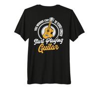 Backprint Quieres Vivir 10 años más Tocar la Guitarra Camiseta Premium