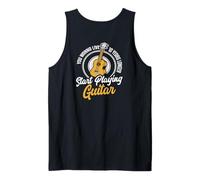 Backprint Quieres Vivir 10 años más Tocar la Guitarra Camiseta sin Mangas