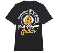 Backprint Quieres Vivir 10 años más Tocar la Guitarra Comfort Colors Adult Heavyweight T-Shirt