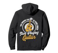 Backprint Quieres Vivir 10 años más Tocar la Guitarra Sudadera con Capucha