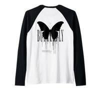Backprint Streetwear Y2K Vintage Polilla Butterfly Mariposa Camiseta Manga Raglan