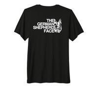 Backprint The German Shepherd Face - Figura Decorativa, diseño de Pastor alemán Camiseta Premium