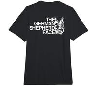Backprint The German Shepherd Face - Figura Decorativa, diseño de Pastor alemán Comfort Colors Adult Heavyweight T-Shirt