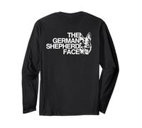 Backprint The German Shepherd Face - Figura Decorativa, diseño de Pastor alemán Manga Larga