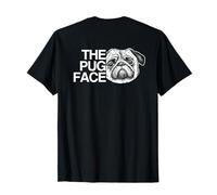 Backprint The Pug Face Perro y Bulldog francés Camiseta