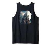 Backprint Un Hermoso Mundo de fantasía del Castillo de Hadas Camiseta sin Mangas