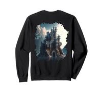 Backprint Un Hermoso Mundo de fantasía del Castillo de Hadas Sudadera