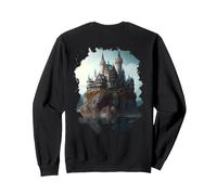 Backprint Un Hermoso Mundo de fantasía del Castillo de Hadas Sudadera