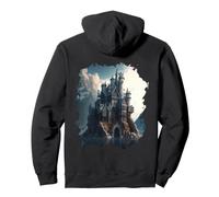 Backprint Un Hermoso Mundo de fantasía del Castillo de Hadas Sudadera con Capucha