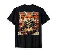 Backprint Urban Japón Ramen Noodles Estético Streetwear Camiseta