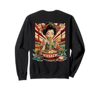 Backprint Urban Japón Ramen Noodles Estético Streetwear Sudadera