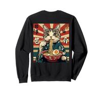 Backprint Urban Japón Ramen Noodles Estético Streetwear Sudadera