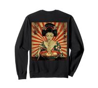 Backprint Urban Japón Ramen Noodles Estético Streetwear Sudadera