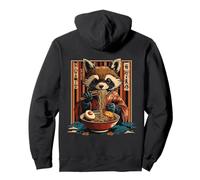 Backprint Urban Japón Ramen Noodles Estético Streetwear Sudadera con Capucha