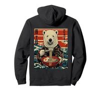 Backprint Urban Japón Ramen Noodles Estético Streetwear Sudadera con Capucha