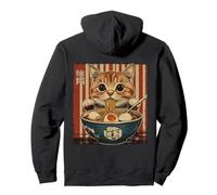 Backprint Urban Japón Ramen Noodles Estético Streetwear Sudadera con Capucha