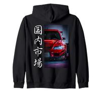 Backprint Vintage JDM Drift Racing Car Automotriz Motorsport Sudadera con Capucha