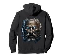 Backprint Zeus de los Dioses griegos Sudadera con Capucha