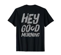 Backprinted TXT Morning People Citas Divertidas Hola Buenos Días Camiseta