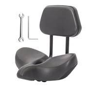Backrest Bike Saddle, Comfortable Tricycle Seat, Soft Cushion Support, Ergonomic Wide Design, Bicycle Replacement Seat, Ideal for Mountain Bikes, Adults, Seniors, Daily Riding