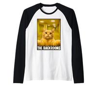 Backrooms Cat Selfie: Horror Espacial Espeluznante liminal Camiseta Manga Raglan