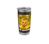 Backrooms Cat Selfie: Horror espacial espeluznante liminal Vaso térmico de acero inoxidable de doble pared