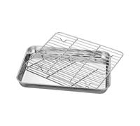 Backrost Edelstahl - 12.4 Zoll Antihaft Grillrost | Kühl- und Backgitter aus Stahl - Robust vielseitig einsetzbar für Backen Grillen Braten Küche Garten Terrasse und Outdoor Nutzung