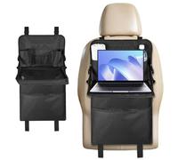 Backseat Car Organizer - 13.98x9.45 Inches Foldable Storage Bag for Trips, Daily Commuting with Easy Access Pockets, Makeup Bag for Suv Truck Van Vehicle, Black Oxford Cloth, Travel Ready Design