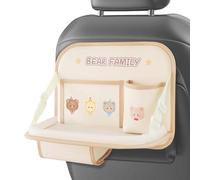 Backseat Car Organizer | Multifunctional Car Back Seat Storage Box Leather Foldable Storage Waterproof | Automotive Seat Back Organizers With Food Tray | For Truck SUV Sedan Road Trip Travel Accessor