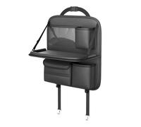 Backseat Organizer for Cars - Fold-Down Tray, Large Capacity Storage Bag | Car Interior Seat Holder with Cup Slots, Document Pockets, Tissue Box Holder, Road Travel Utility for Drivers, Passengers