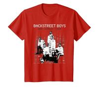 Backstreet Boys - DNA Tour 2022 Madrid Camiseta, Niños, Rojo, 3 años