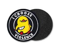 backtime Parche bordado de moral con texto en inglés "I Choose Violence", parche táctico humorístico para bolsa militar y sombrero, parches divertidos con cierre de velcro, redondo