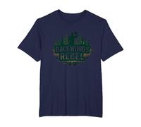 Backwoods Rebel: Espíritu de Aventura Resistente al Aire Libre Camiseta, Hombre Tallas Grandes, Azul Marino, 6X Alto