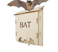 Backyard Bat Shelter - Wooden Habitat for Garden and Farm | Ventilated Roosting with Box, Easy Mount, Yards Parks for Orchards Homeowners Wildlife Lovers, 4.72x1.97x6.3 inch