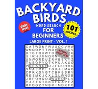 Backyard Birds Word Search: Large Print Easy Puzzles for Beginners