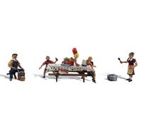 Backyard Birthday (5 Figures & Accessories) HO Scale Woodland (Importación USA)