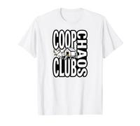Backyard Chicken Coop Chaos Club Homesteading Camiseta gráfica económica, Hombre, Blanco, L