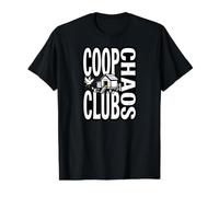 Backyard Chicken Coop Chaos Club Homesteading Camiseta gráfica económica, Hombre, Negro, S