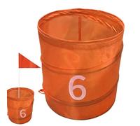 Backyard Golf Bucket, Chipping Game Set, Foldable Storage Organizer, Sturdy Oxford Fabric, Easy Carry Handle, Perfect for Adults Beginners Kids Women Men, 11.81x11.81x11.81 Inches