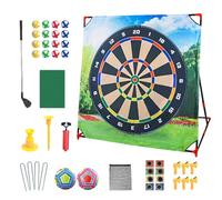 Backyard Golf Game - Chipping Mat Battle Set,4 In 1 Sports Training Aid Golfing Accessories For Yard Practice Family Adults Kids Teen Boys Girls Men