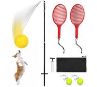Backyard Tether Ball Set - Interactive Sport Equipment Tennis Training System, Durable Outdoor Tetherball Game Set | Park Patio Lawn School Adults Teenagers Children Students Enthusiasts Fun