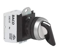 Baco L21MR03A Botón Selector de brida Plástico, cromado Negro 2 x 45 ° 1 pc(s)