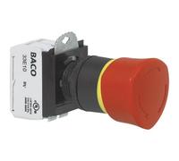 Baco L22ER01D Tope duro brida De plástico, Negro 600 V 10 A IP69K 1 pc(s)