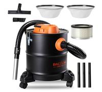 BACOENG Aspirador Cenizas, Aspirador de Cenizas 20L 1200W, con Base Rotante, per Griglie, Chimenea
